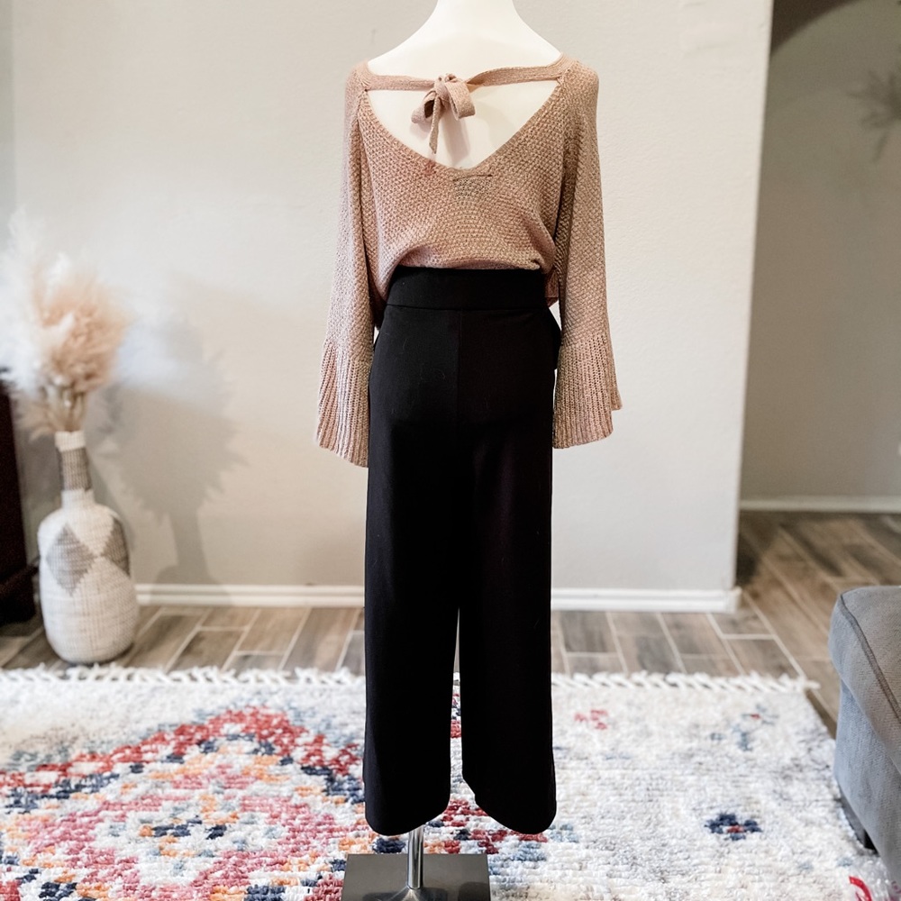 Wide Leg Tie Front Pants - Picture 2 of 2